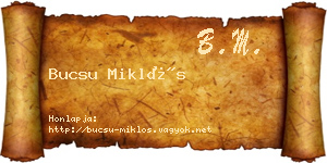 Bucsu Miklós névjegykártya