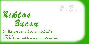 miklos bucsu business card